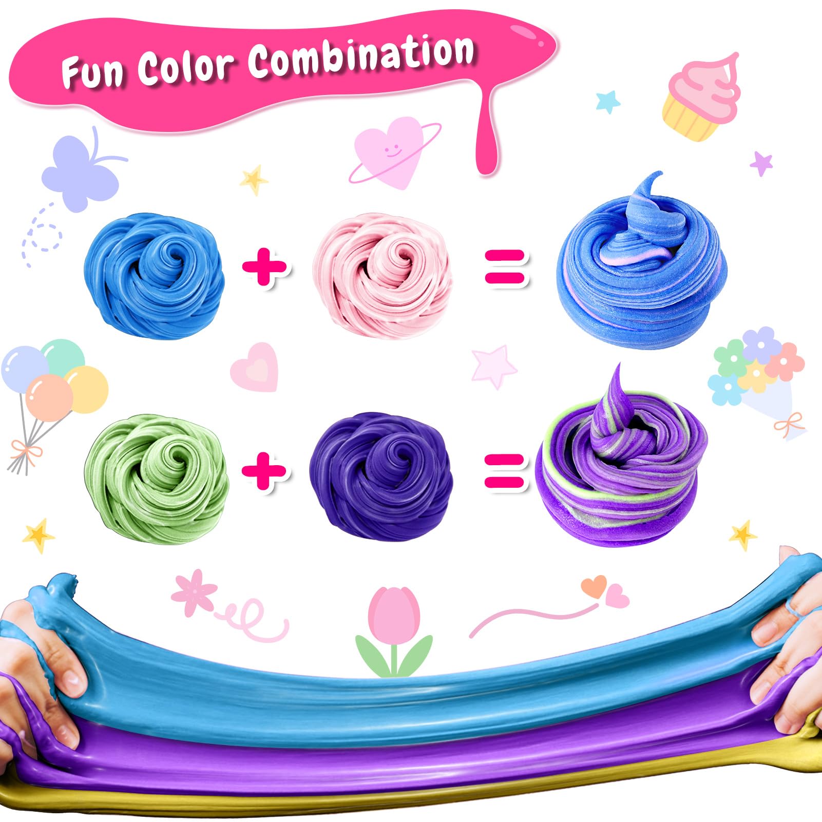 30-Pack Butter Slime Kit for Kids – DIY Scented Slime Toys, Non-Sticky & Stretchy, Party Favors & Gifts for Boys Girls Ages 6-12