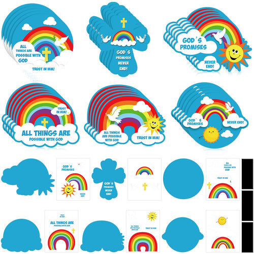 30 Pack God's Promises Magnetic Crafts by Yeaqee - DIY Bible Verse Sunday School Activities