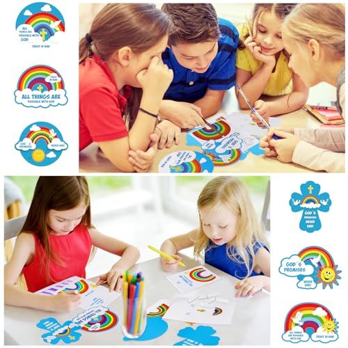 30 Pack God's Promises Magnetic Crafts by Yeaqee - DIY Bible Verse Sunday School Activities