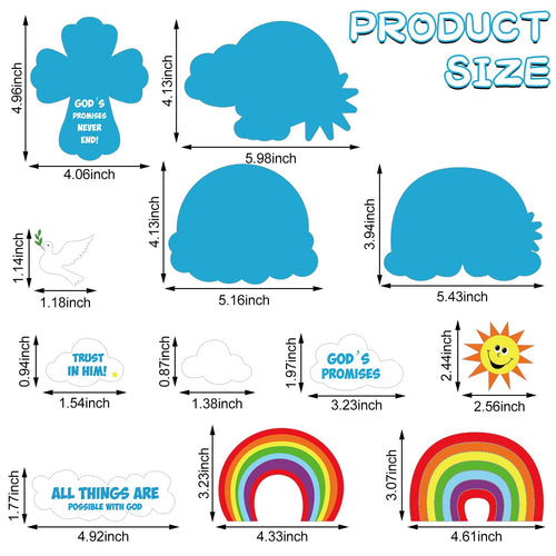 30 Pack God's Promises Magnetic Crafts by Yeaqee - DIY Bible Verse Sunday School Activities