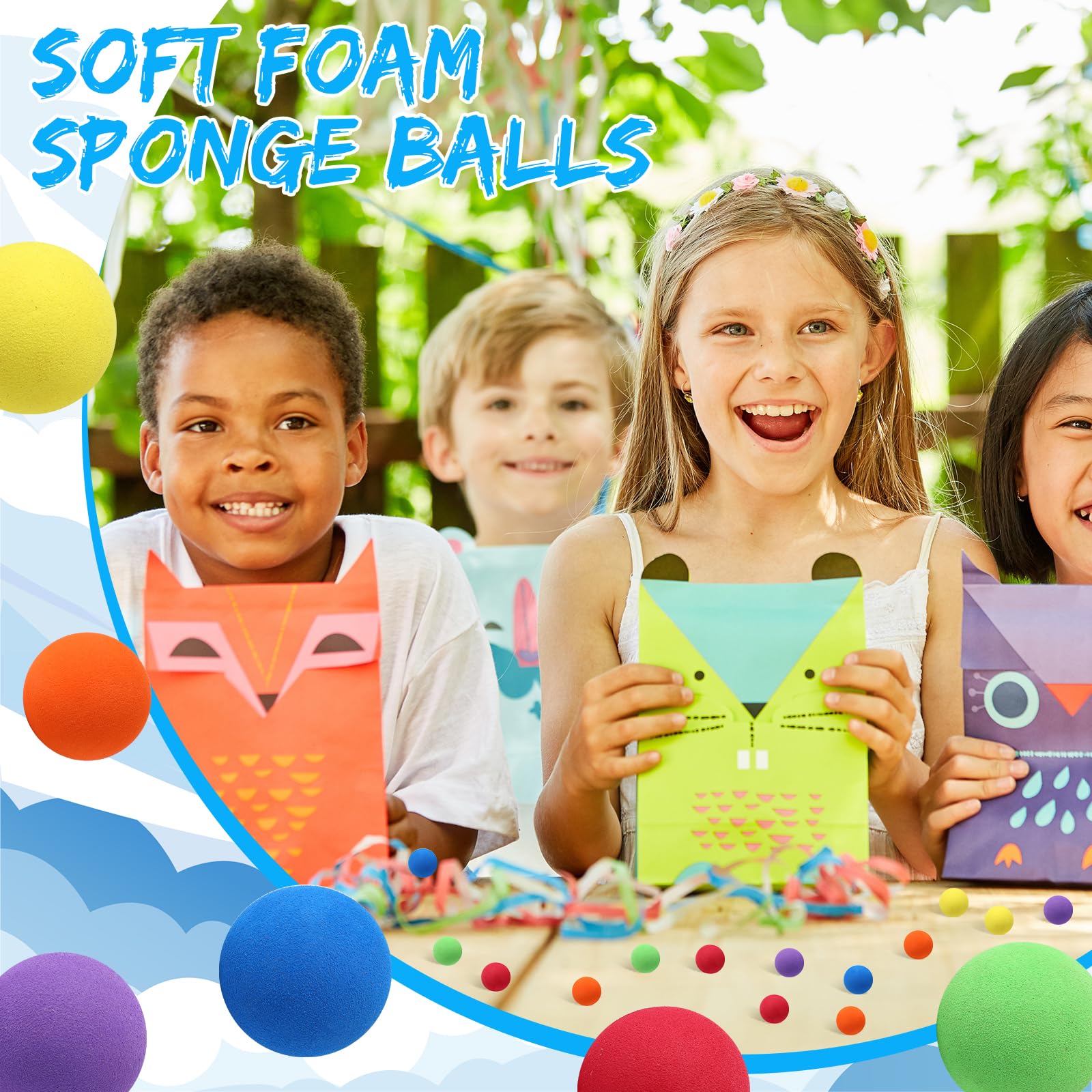 30 Pack Mini Soft Foam Balls - 1.57 Inch Lightweight Play Balls for Crafts, Party Favors, and Indoor Games