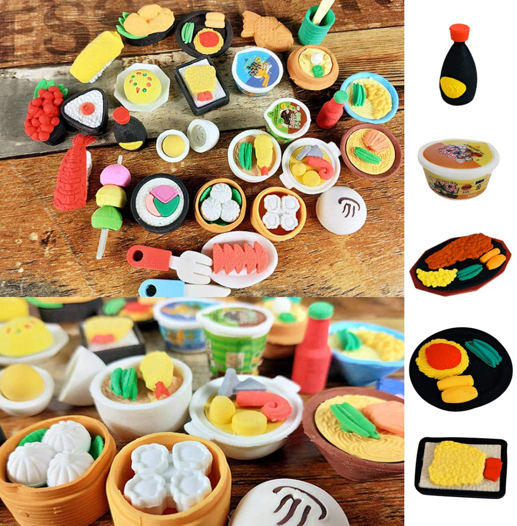 30-Piece Mini Puzzle Erasers – Noodle & Animal Shapes for Party Prizes and School Supplies
