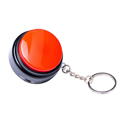 30-Second Recordable Talking Button with Keychain – Reusable Sound Module for DIY Projects and Gifts