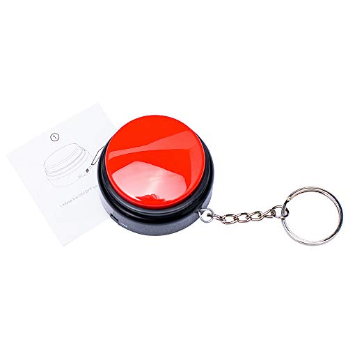 30-Second Recordable Talking Button with Keychain – Reusable Sound Module for DIY Projects and Gifts