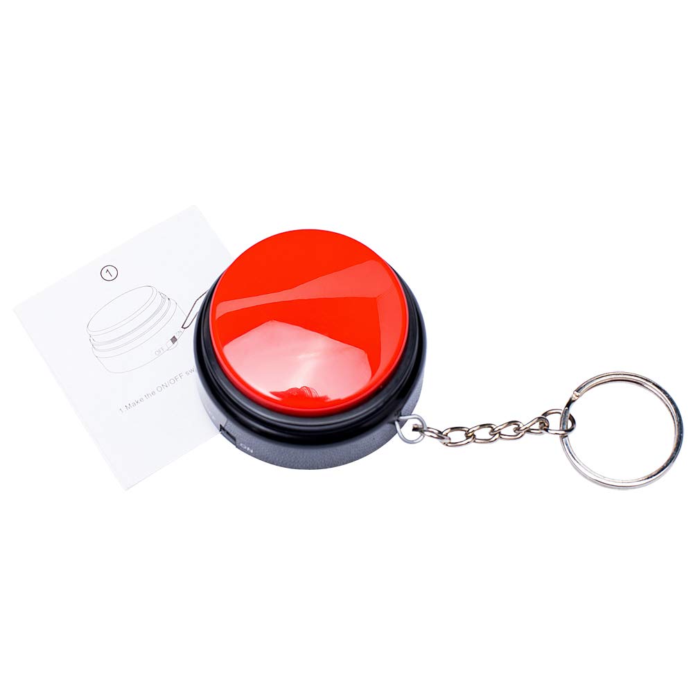 30-Second Recordable Talking Button with Keychain – Reusable Sound Module for DIY Projects and Gifts