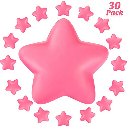 30 Star Stress Balls Bulk – Blulu Mini Foam Squeeze Toys for Rewards and Party Favors