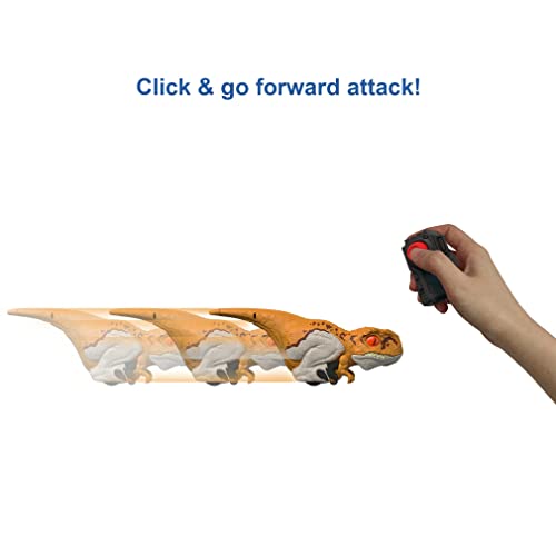Mattel Jurassic World Uncaged Atrociraptor Interactive Dinosaur Toy with Clicker-Controlled Movement and Sounds