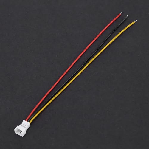 YWBL-WH 20-Pack 3-Pin JST Right Angle Connector Wires - 100mm Tinned Copper for Drones, LEDs & RC Models