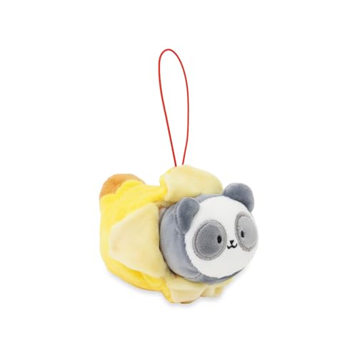 Anirollz Pandaroll Banana Panda Keychain – Soft Crinkle Plush Toy for Backpacks & Bags