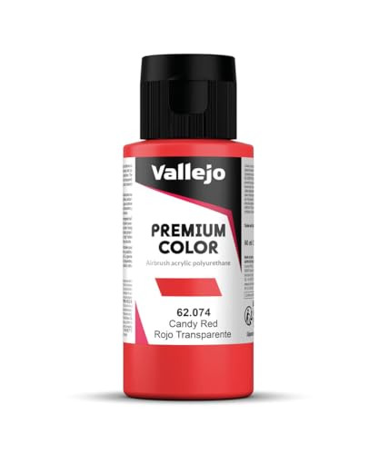 Vallejo Premium Candy Red 60ml – Acrylic-Polyurethane Airbrush Paint for RC & Models