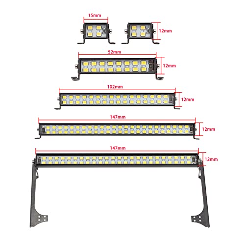32-LED Roof Light Bar for 1/10 RC Crawlers – Fits TRX4, SCX10, D90