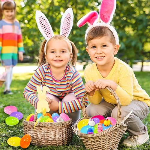32-Pack Easter Surprise Eggs with Mochi Squishy Toys – Easter Egg Hunt Party Favors for Kids