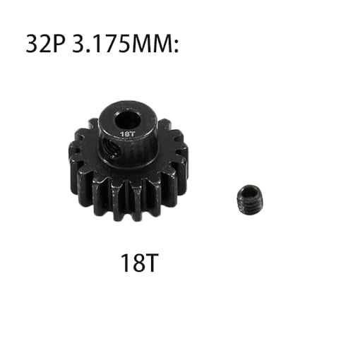 32 Pitch Steel Pinion Gear Set 15T-19T for 3.175mm Motor Shaft – Compatible with 1/10 RC Crawlers