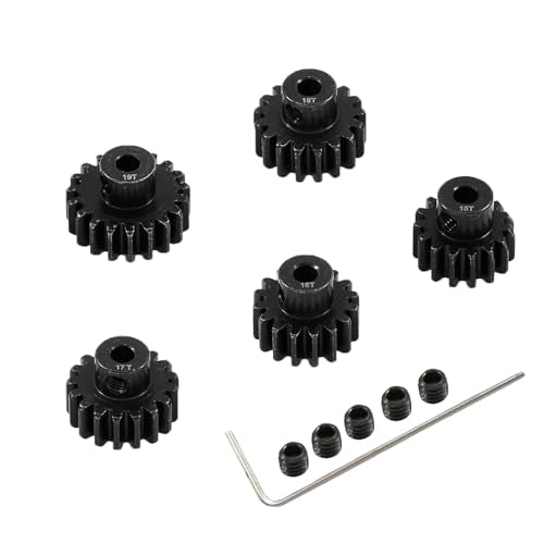 32 Pitch Steel Pinion Gear Set 15T-19T for 3.175mm Motor Shaft – Compatible with 1/10 RC Crawlers