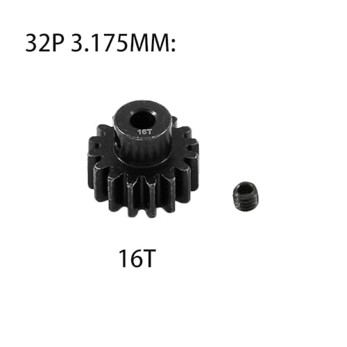 32 Pitch Steel Pinion Gear Set 15T-19T for 3.175mm Motor Shaft – Compatible with 1/10 RC Crawlers