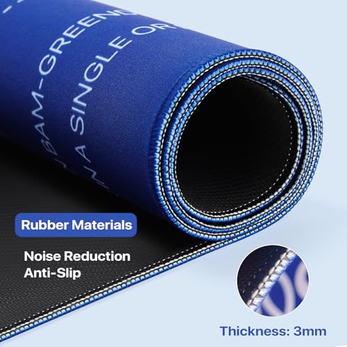 32.4 x 32.4 Inch Mahjong Mat - Anti-Slip, Noise Reducing, Waterproof Gaming Surface (Navy Blue)