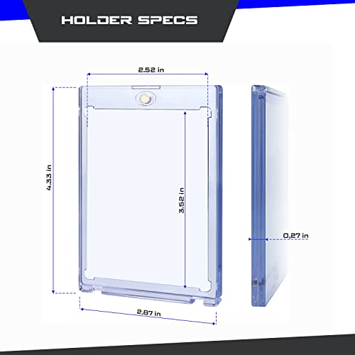 35pt Magnetic Card Holders – 10 Pack Clear UV-Resistant Plastic for Trading Cards