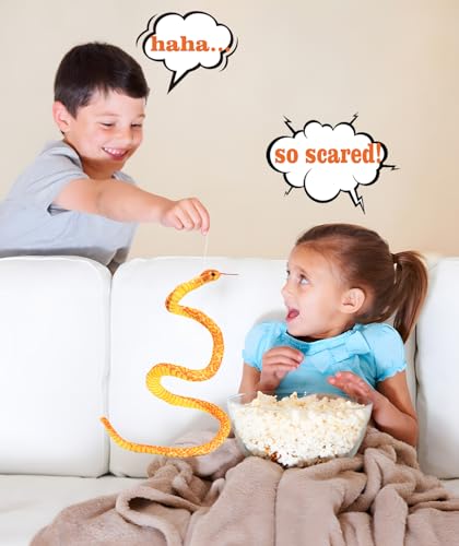 3.6-Foot Soft Snake Plush Toy - Realistic Yellow Stuffed Animal for Pranks and Gifts