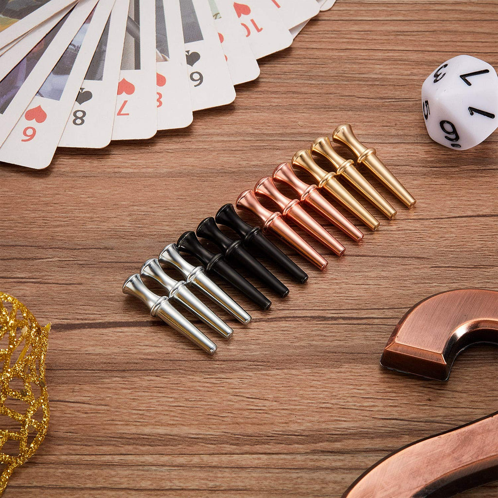 36 Metal Cribbage Pegs for 1/8 Holes – 4 Color Options with Drawstring Pouch – Gejoy