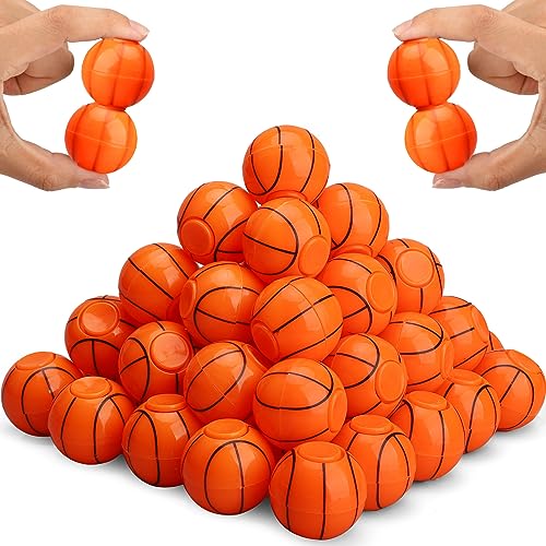 36 Mini Basketball Fidget Spinners - Party Favors, Stocking Stuffers, Classroom Prizes - Umnodobn