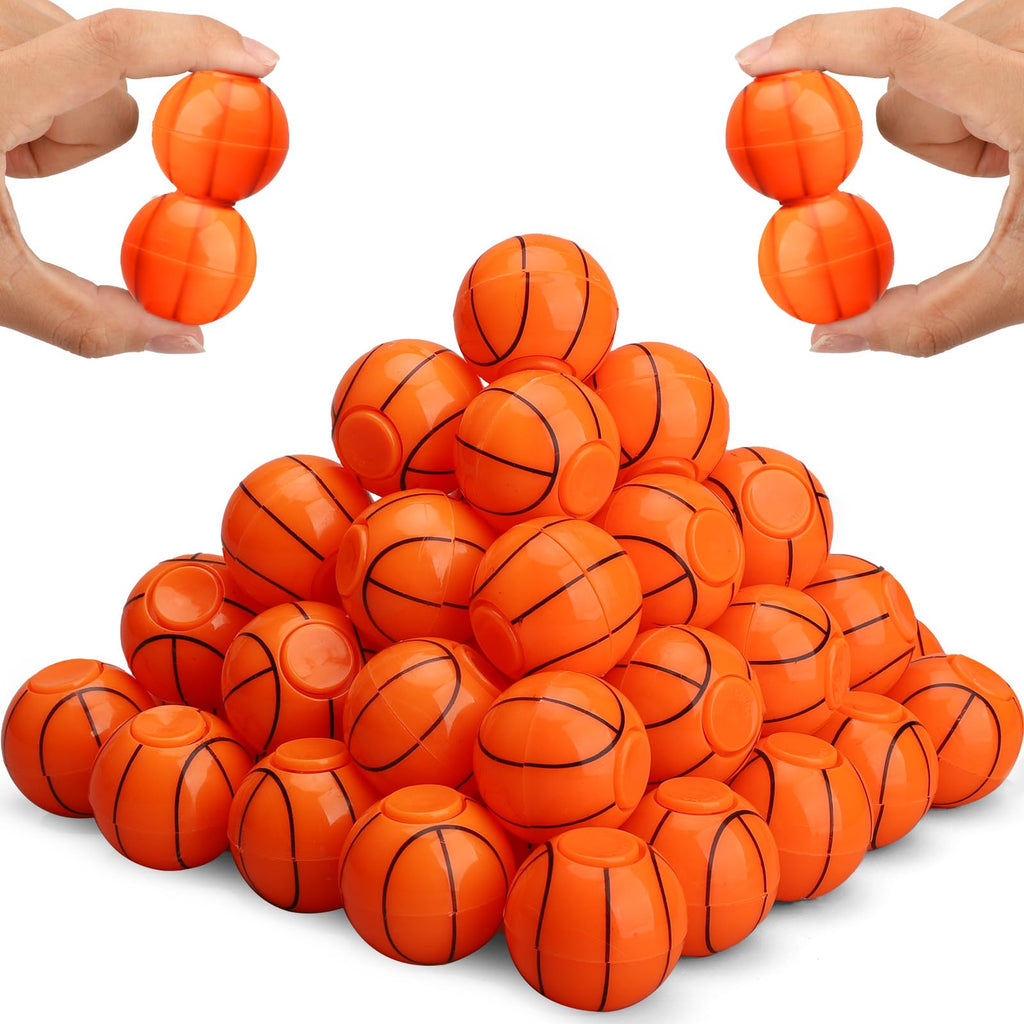 36 Mini Basketball Fidget Spinners - Party Favors, Stocking Stuffers, Classroom Prizes - Umnodobn