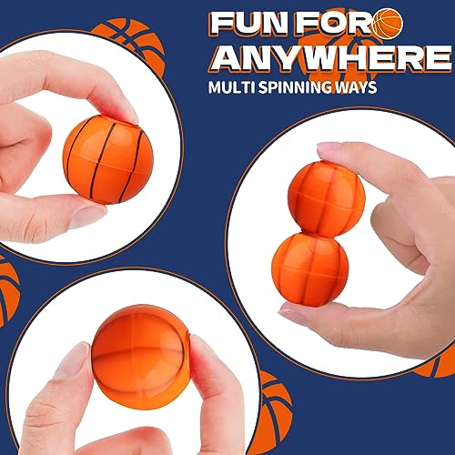 36 Mini Basketball Fidget Spinners - Party Favors, Stocking Stuffers, Classroom Prizes - Umnodobn