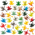 36 Mini Plastic Frog Toys – Realistic Small Frog Figures for Kids, Bulk Set for Dioramas, Sensory Play, and Bath Fun