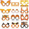 36 Pack Basketball Paper Glasses Frames – Party Favors, Photo Booth Props for Kids Sports Theme