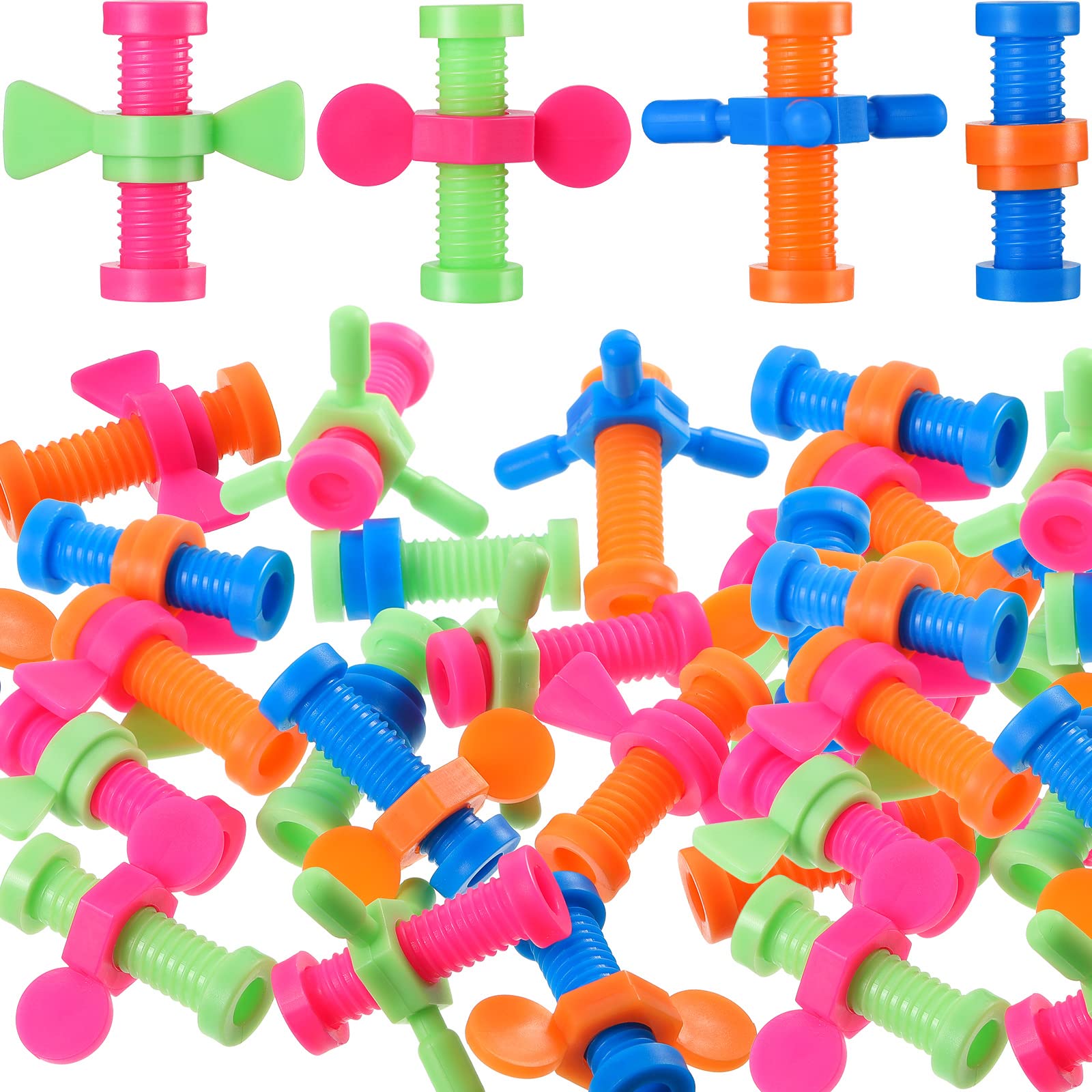 36 Pack Fidget Pencil Toppers – Colorful Plastic Spinning Tops for ADHD, Autism, Anxiety & Stress Relief