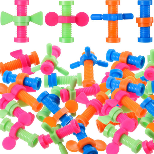 36 Pack Fidget Pencil Toppers – Colorful Plastic Spinning Tops for ADHD, Autism, Anxiety & Stress Relief