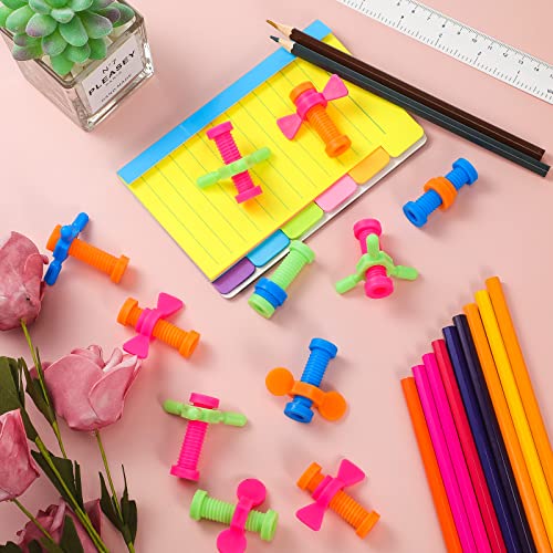 36 Pack Fidget Pencil Toppers – Colorful Plastic Spinning Tops for ADHD, Autism, Anxiety & Stress Relief