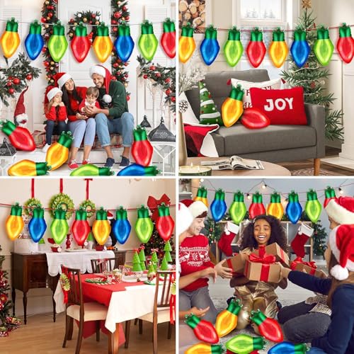 36 Pack Light Bulb Foil Balloons – Red, Green, Yellow, Blue Mylar Party Decorations