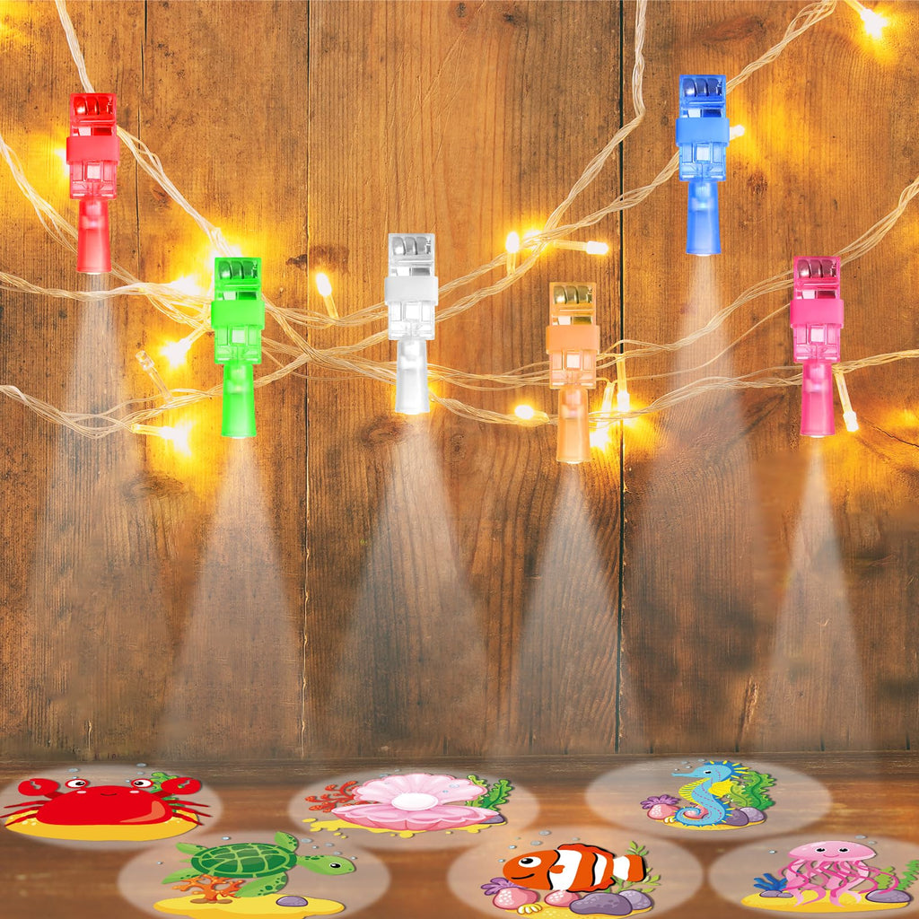 36 Pack Under the Sea LED Finger Lights – Ocean-Themed Party Favors with Glow-in-the-Dark Animal Projections