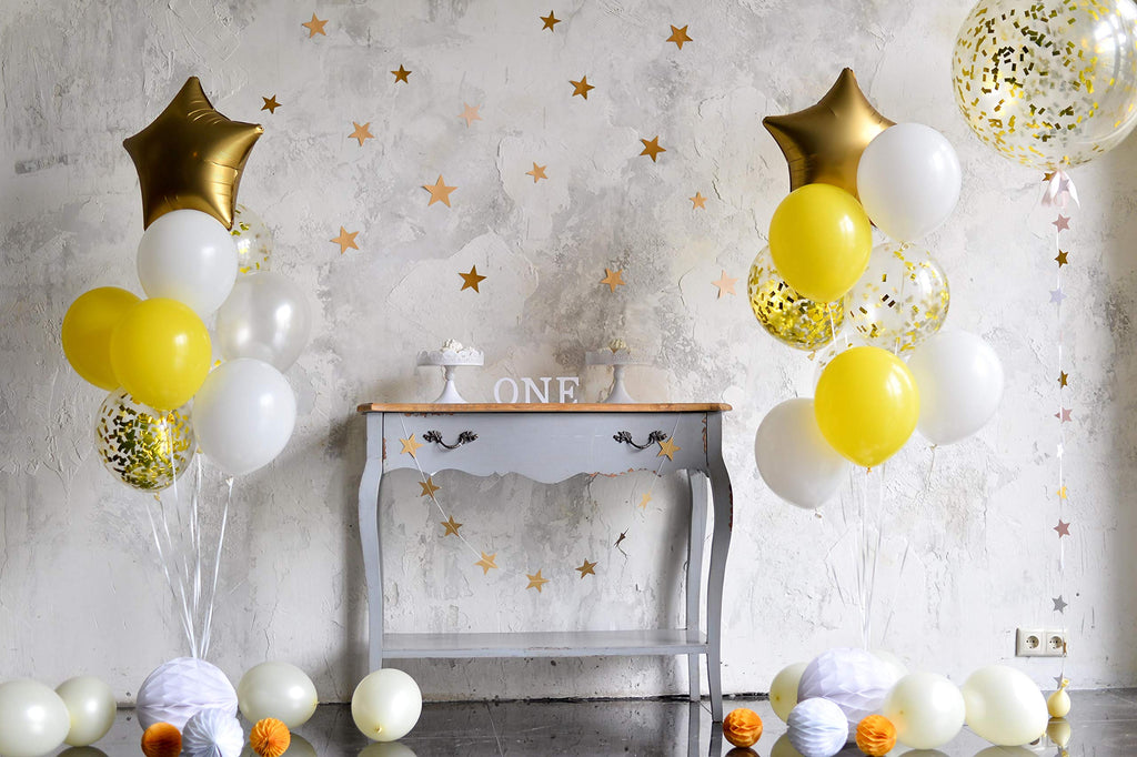 36 Pack White Matte Balloons 12 Inch Latex by Treasures Gifted - Includes Ribbon for Party Decor