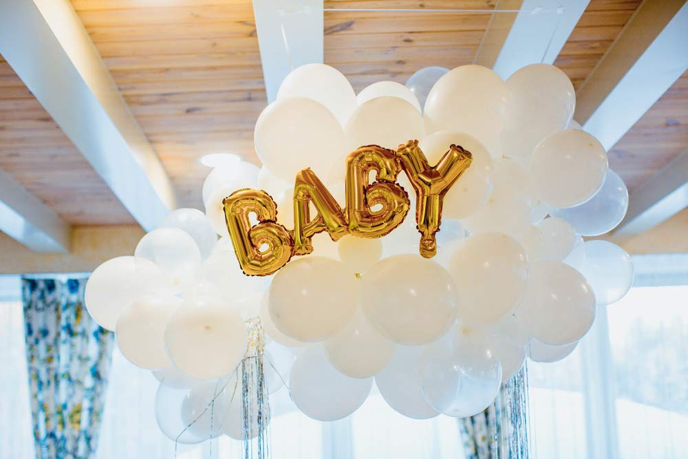 36 Pack White Matte Balloons 12 Inch Latex by Treasures Gifted - Includes Ribbon for Party Decor