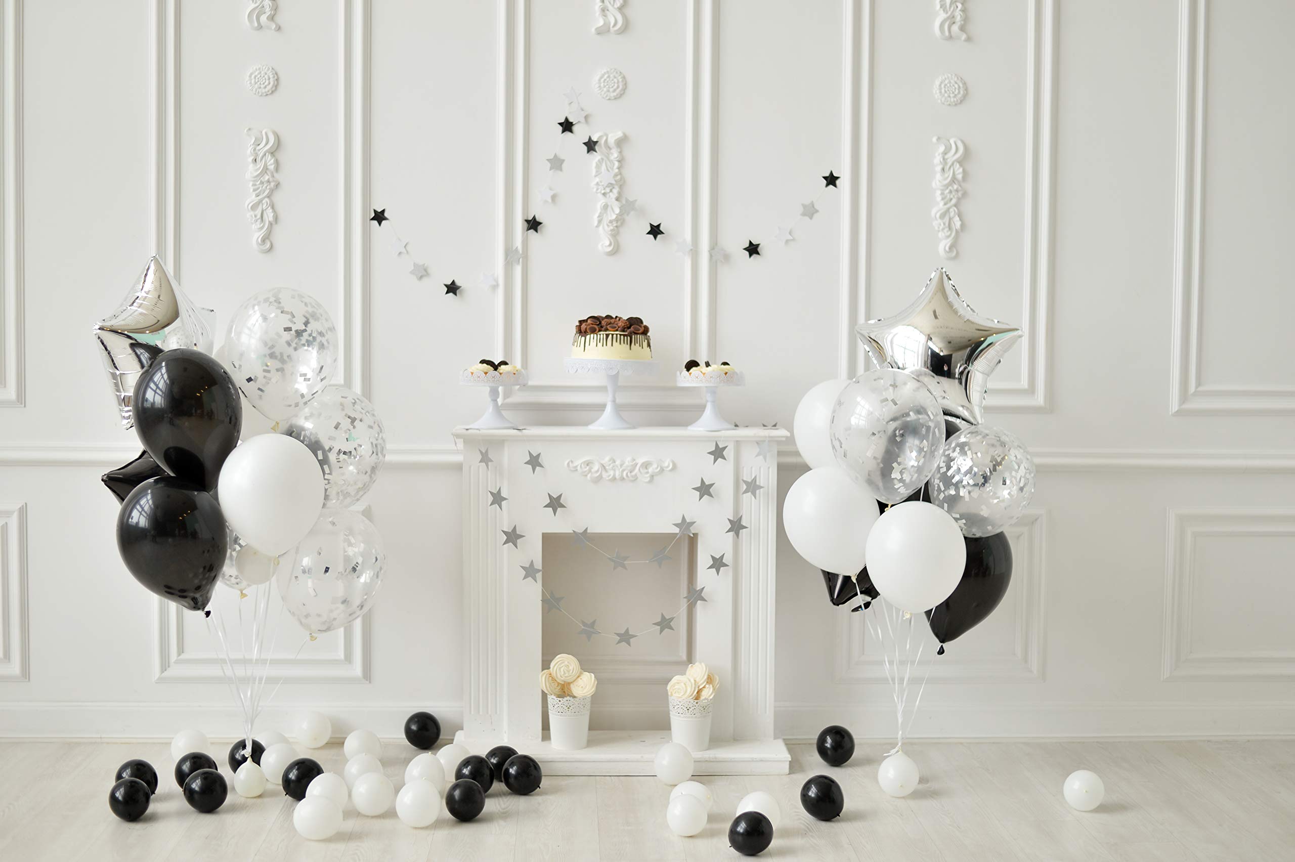 36 Pack White Matte Balloons 12 Inch Latex by Treasures Gifted - Includes Ribbon for Party Decor