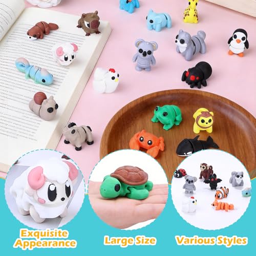 36-Piece 3D Printed Articulated Animal Set - Fidget Toys, Classroom Rewards, Party Favors