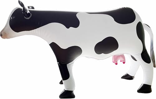 37-Inch Inflatable Cow Balloon by ILEISURELY – Realistic Farm Animal Party Decor, PVC