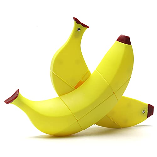 3D Fruit Cube 3×3 Speed Cube – Realistic Banana Shape Brain Teaser Puzzle