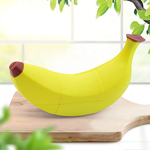3D Fruit Cube 3×3 Speed Cube – Realistic Banana Shape Brain Teaser Puzzle