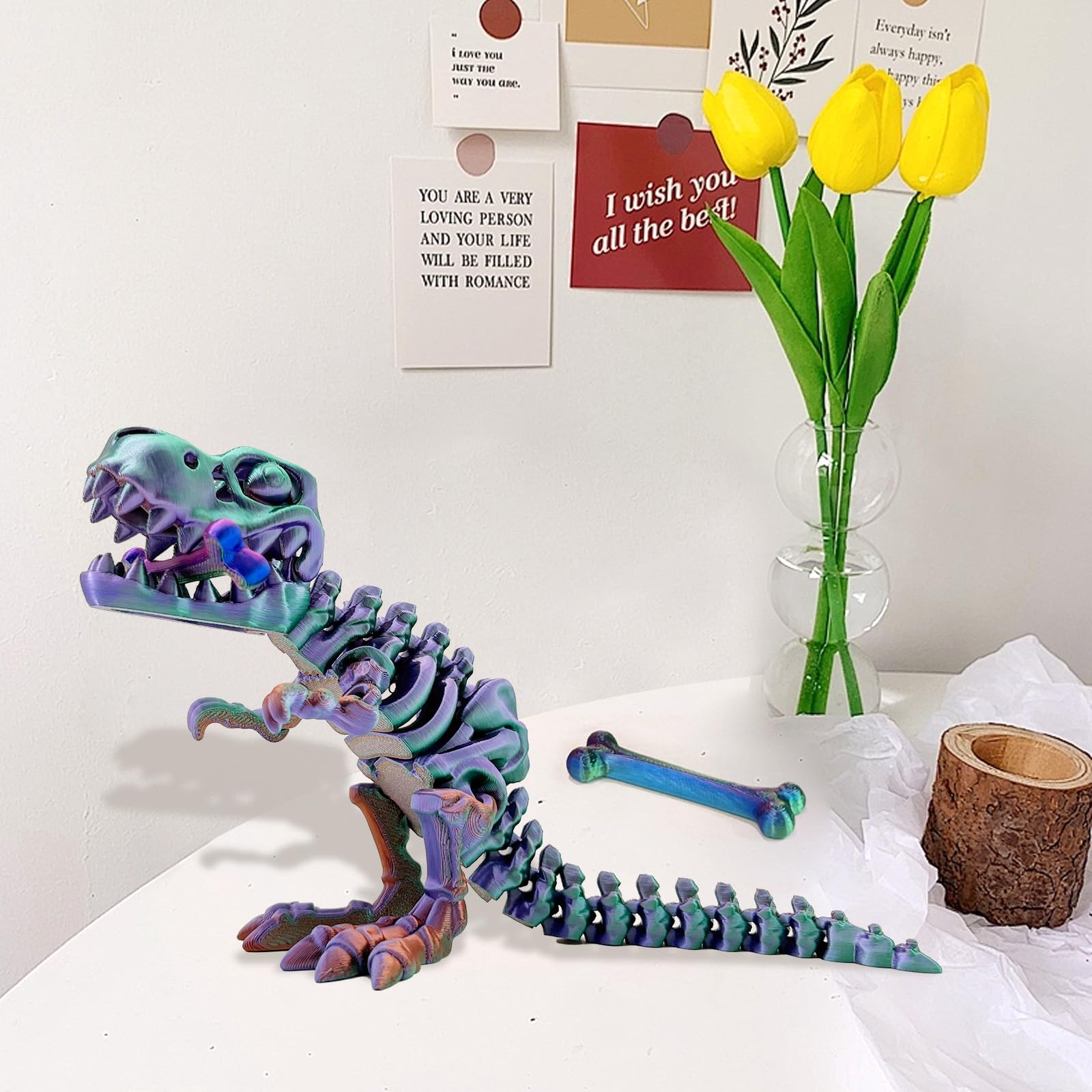 3D Printed Dinosaur Toy – Articulated T-Rex in a Mystery Crystal Dragon Egg