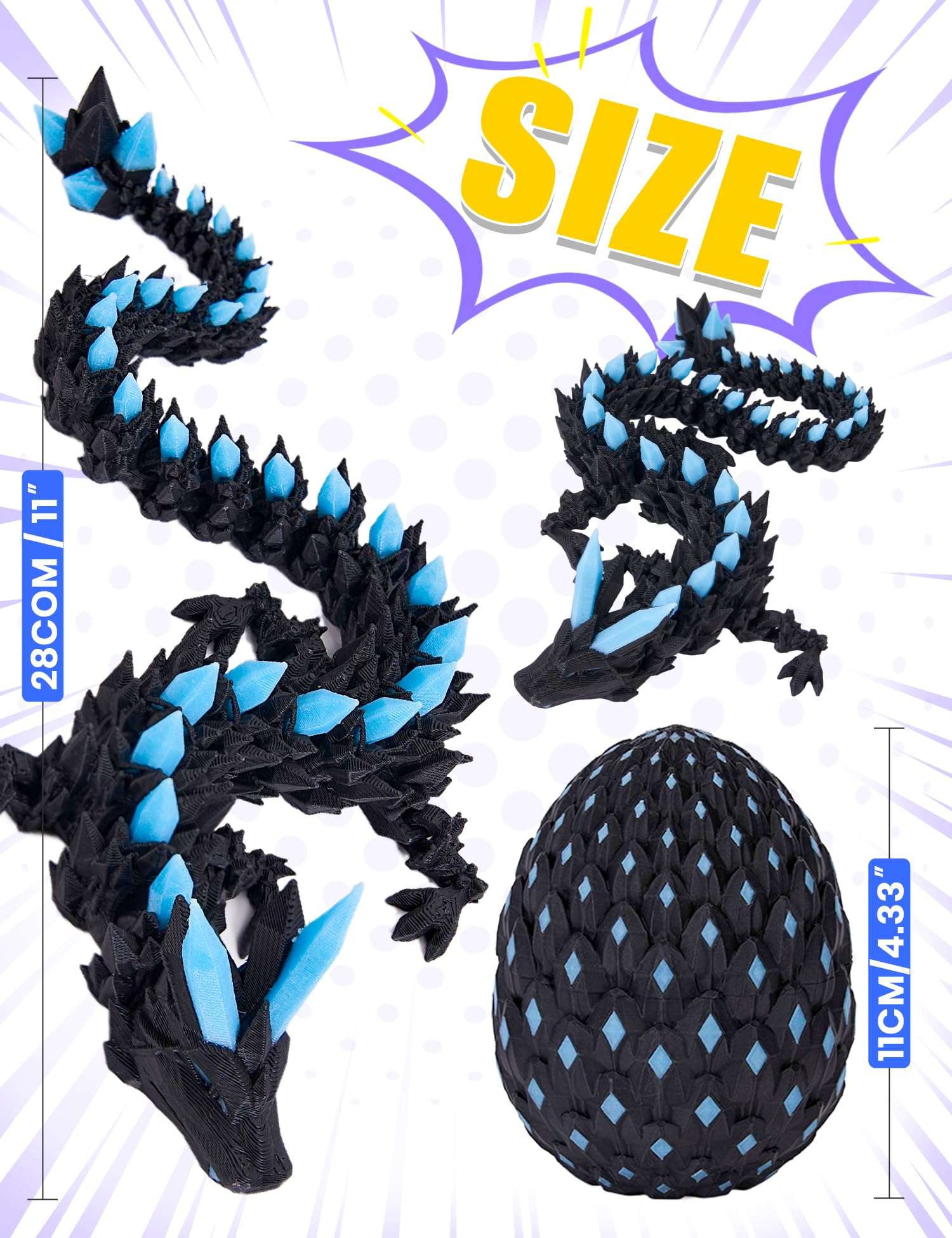 3D Printed Glow-in-the-Dark Dragon Eggs – Prefilled Easter Basket Stuffers for Kids & Teens