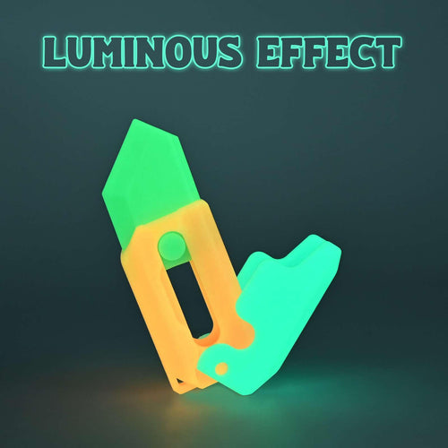3D Printed Gravity Carrot Knife Fidget Toy – Luminous 2-Pack