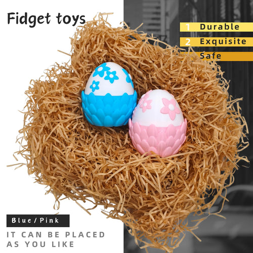 3D Printed Sakura Dragon Egg & Dragon Set – 4.33" Egg + 12" Articulated Dragon Toy by Cinderwing3D (Pink-White)