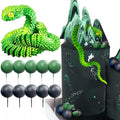 3D Printed Snake Cake Topper Set for Fantasy Birthday Parties