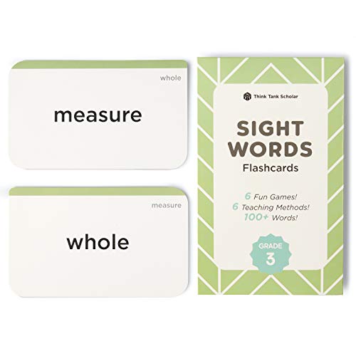 3rd Grade Sight Words Flash Cards – 100+ Dolch & Fry Words – Ages 7–10 – Homeschool & Classroom – Think Tank Scholar