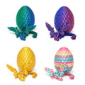 4 Pack 3D Printed Dragon Egg with Wings Dragon Inside - Fidget Toy, Party Favors, Desk Decor by Flavery