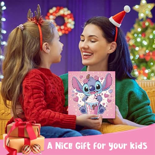 4-Pack Diamond Art Painting Kits for Kids – Cartoon Gem Art, Beginner Craft Kit, 6x6 Inch Each, by KOJEFCV