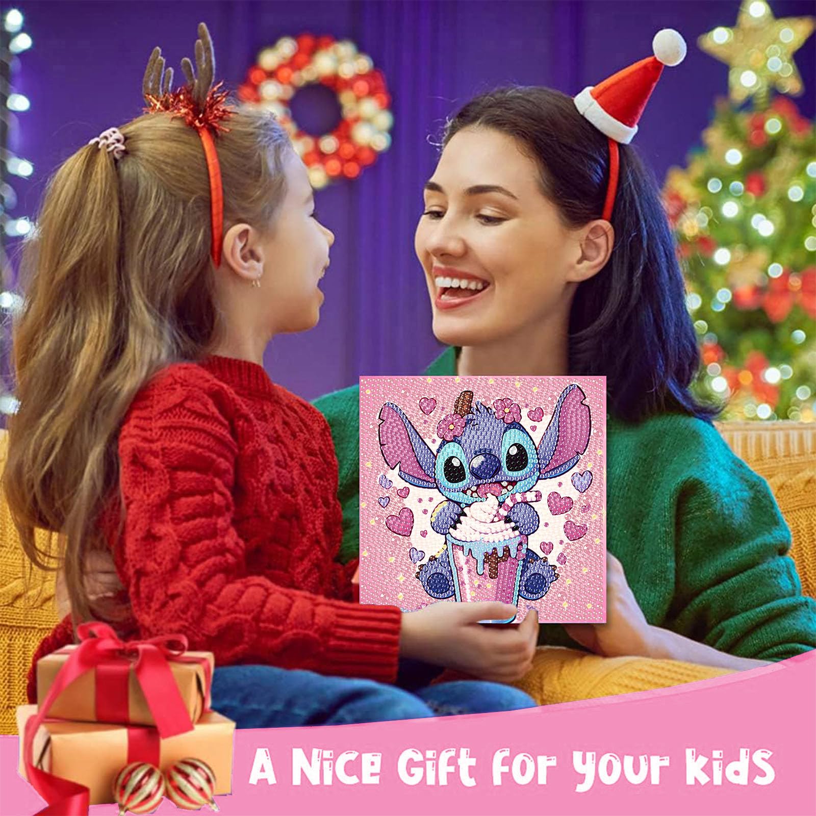 4-Pack Diamond Art Painting Kits for Kids – Cartoon Gem Art, Beginner Craft Kit, 6x6 Inch Each, by KOJEFCV