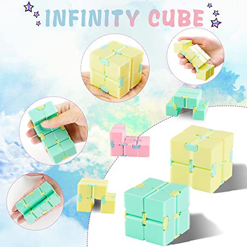 4-Pack Infinity Cube Fidget Toy Set – Stress Relief Puzzle for Kids and Adults, ADHD Focus Tool, Desk Gadget